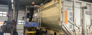 Remplacement câble anti-tempête et bâche d'un camion benne TP