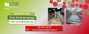 Avant Après rénovation d'un fond de benne camion