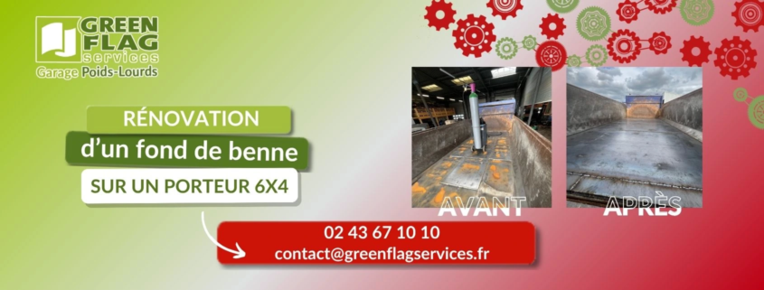 Avant Après rénovation d'un fond de benne camion